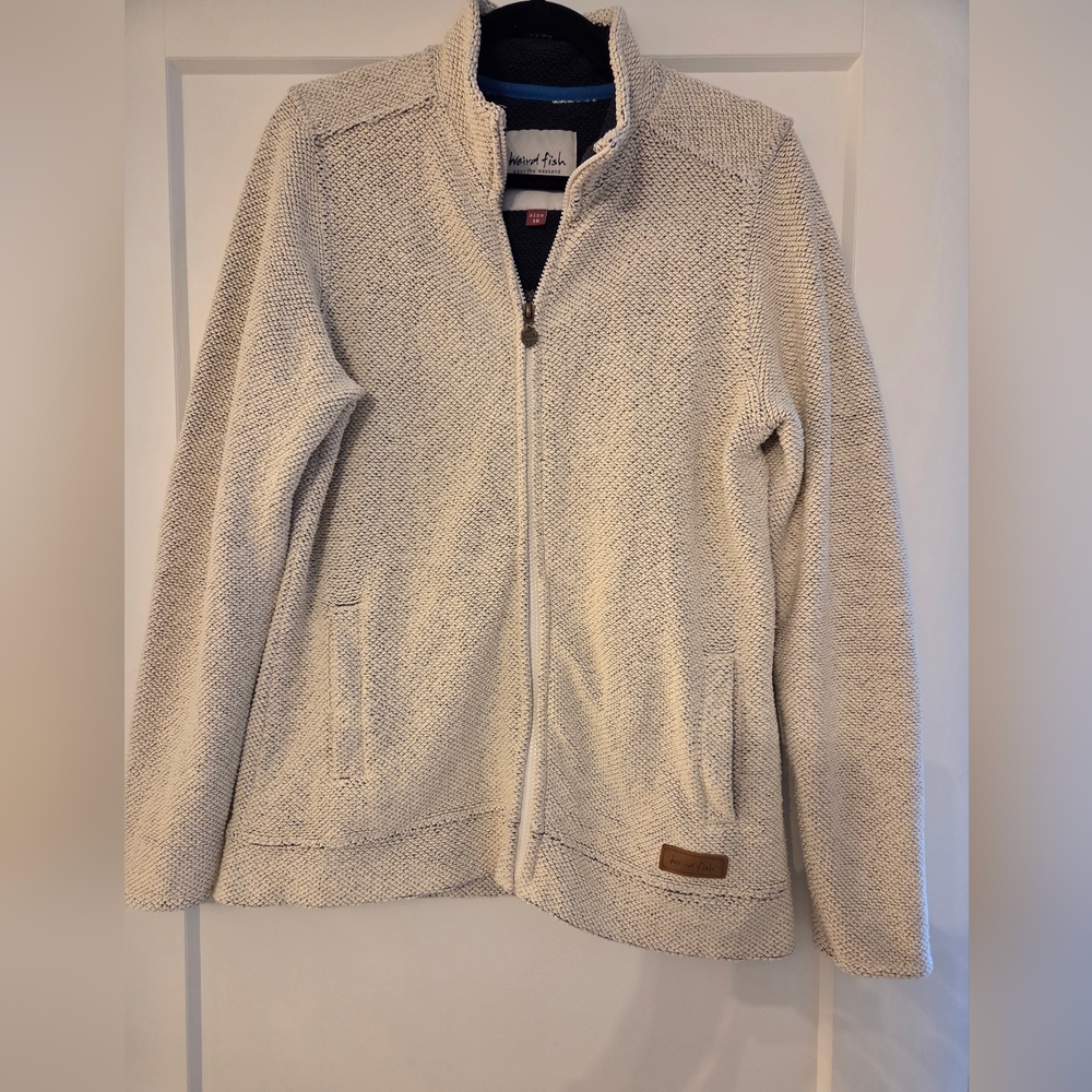 Weird Fish Women's Cream Cardigan Sweater